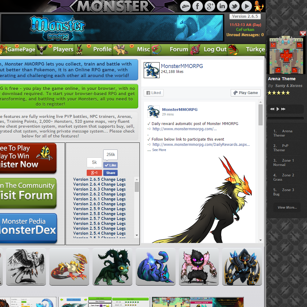 Monster MMORPG - Pokemon Style Indie RPG - [Browser Based