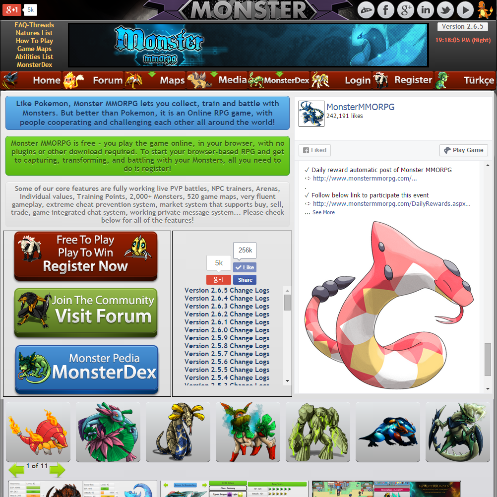 best f2p browser monster catching game