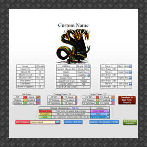 Player Monster Details Page