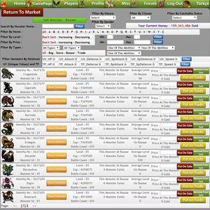 Putting Monsters Sale Or Trade At The Bazaar Page
