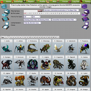 Listing All Monsters Page